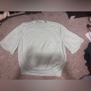 Tibi Super Fine Gauge Perfect Short Sleeve Men's Pullover